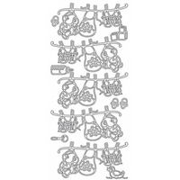 Baby Clothing Line Outline Sticker  3125