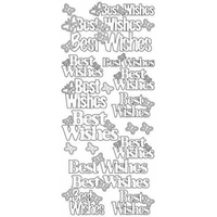 Best Wishes large Greeting Outline Sticker 1708