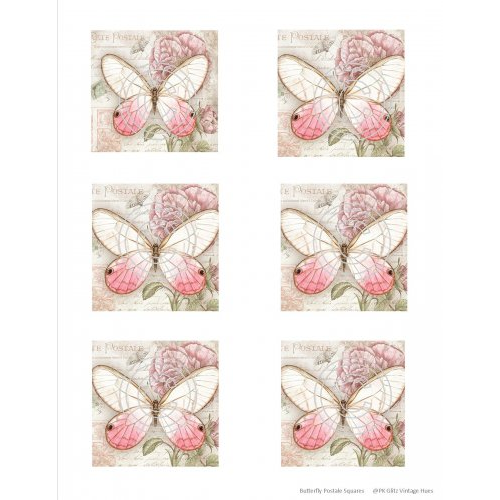 Vintage Hues Vellum, Butterfly Postale