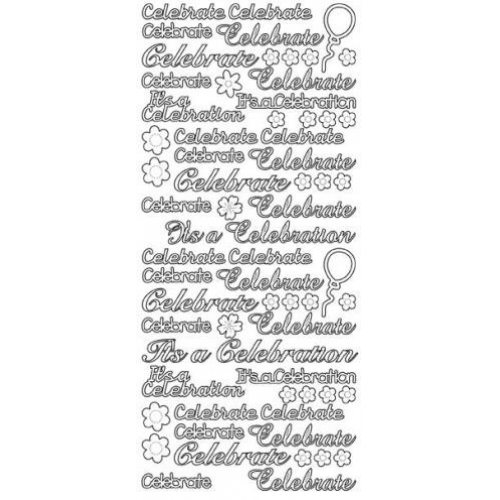 Celebrate Greeting Outline Sticker  1787