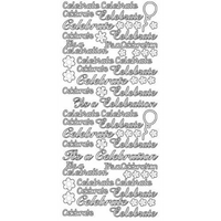 Celebrate Greeting Outline Sticker  1787