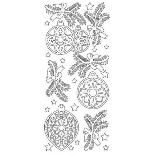 Christmas Balls Outline Sticker  2018