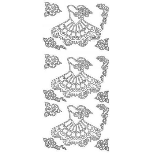 Dresses Outline Sticker  2349