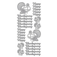 Happy Thanksgiving Outline Sticker  2130