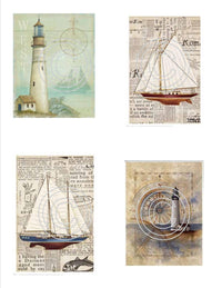 GlitterFilm & Vintage Hues 12 Card Kit Maritime 1