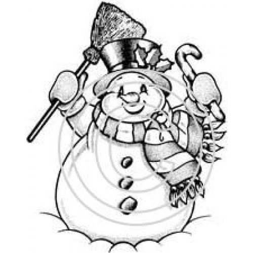 Snowman Smiling Art Acetate