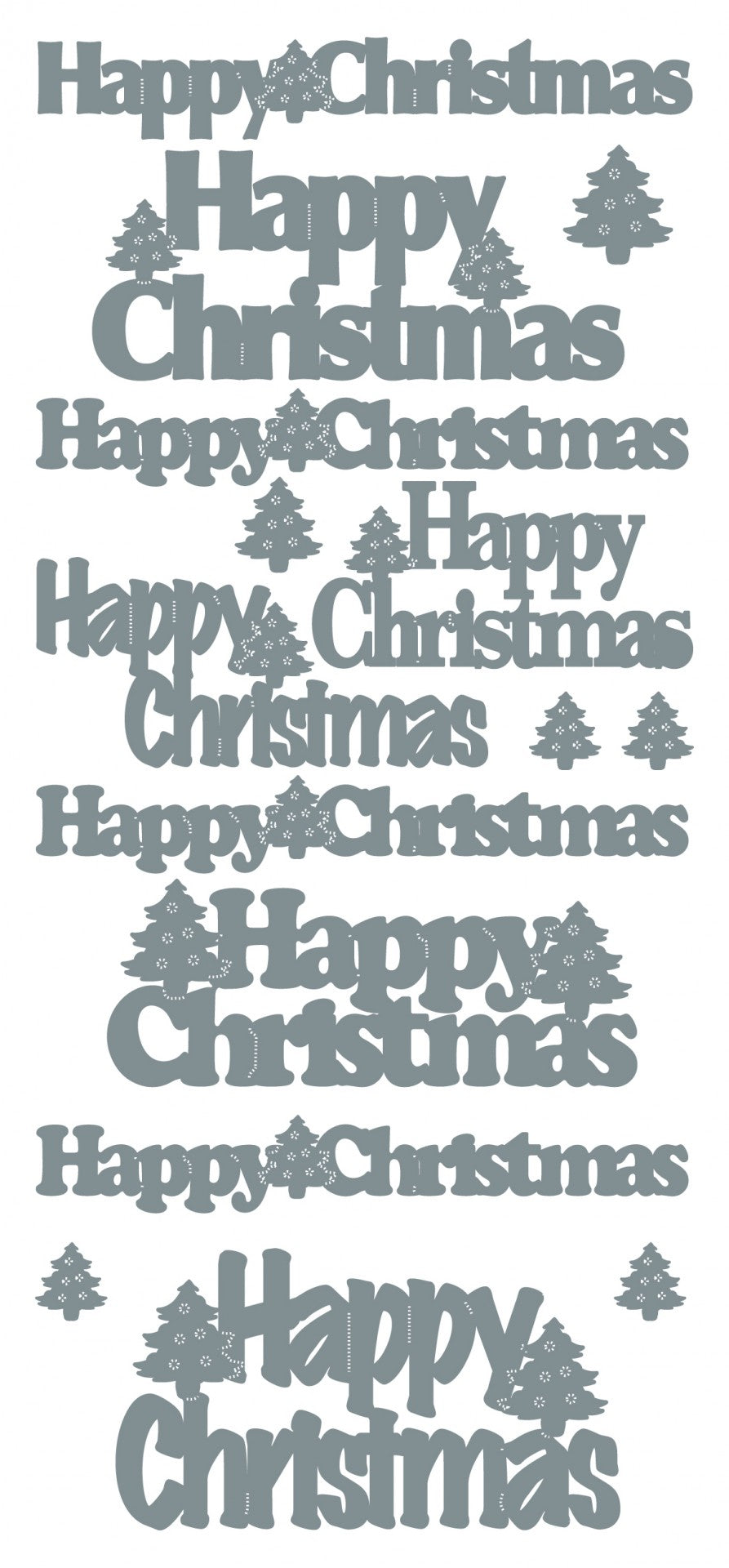 Happy Christmas Outline Sticker  1751