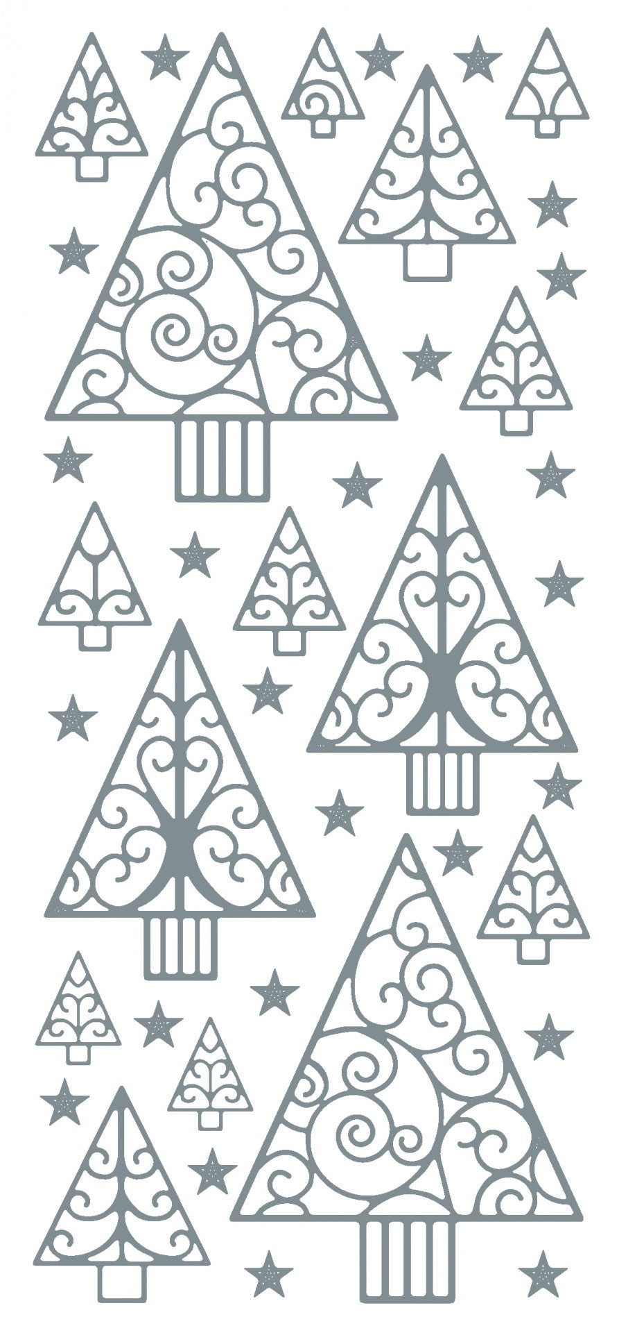 Modern Christmas Tree Outline Sticker  2022