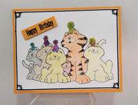 Kitty Party Art Rubber Stamp  ES 13205R