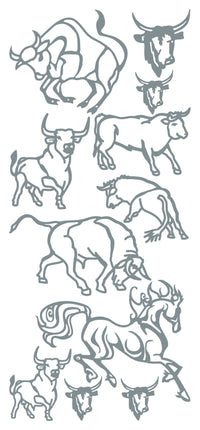 Bulls Outline Sticker  3686