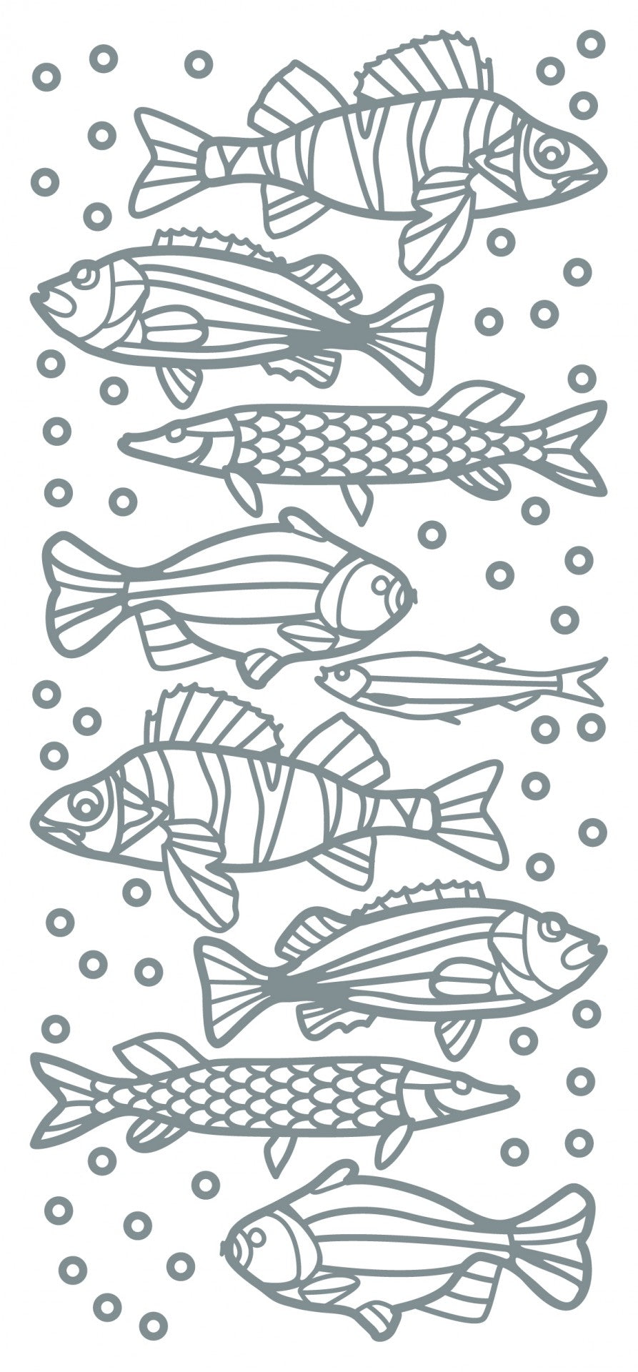 Fish Outline Sticker  3843