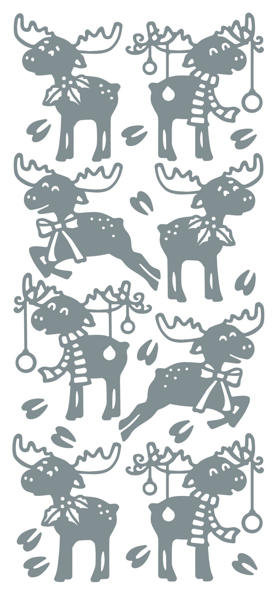 Holiday Moose Outline Sticker  4394