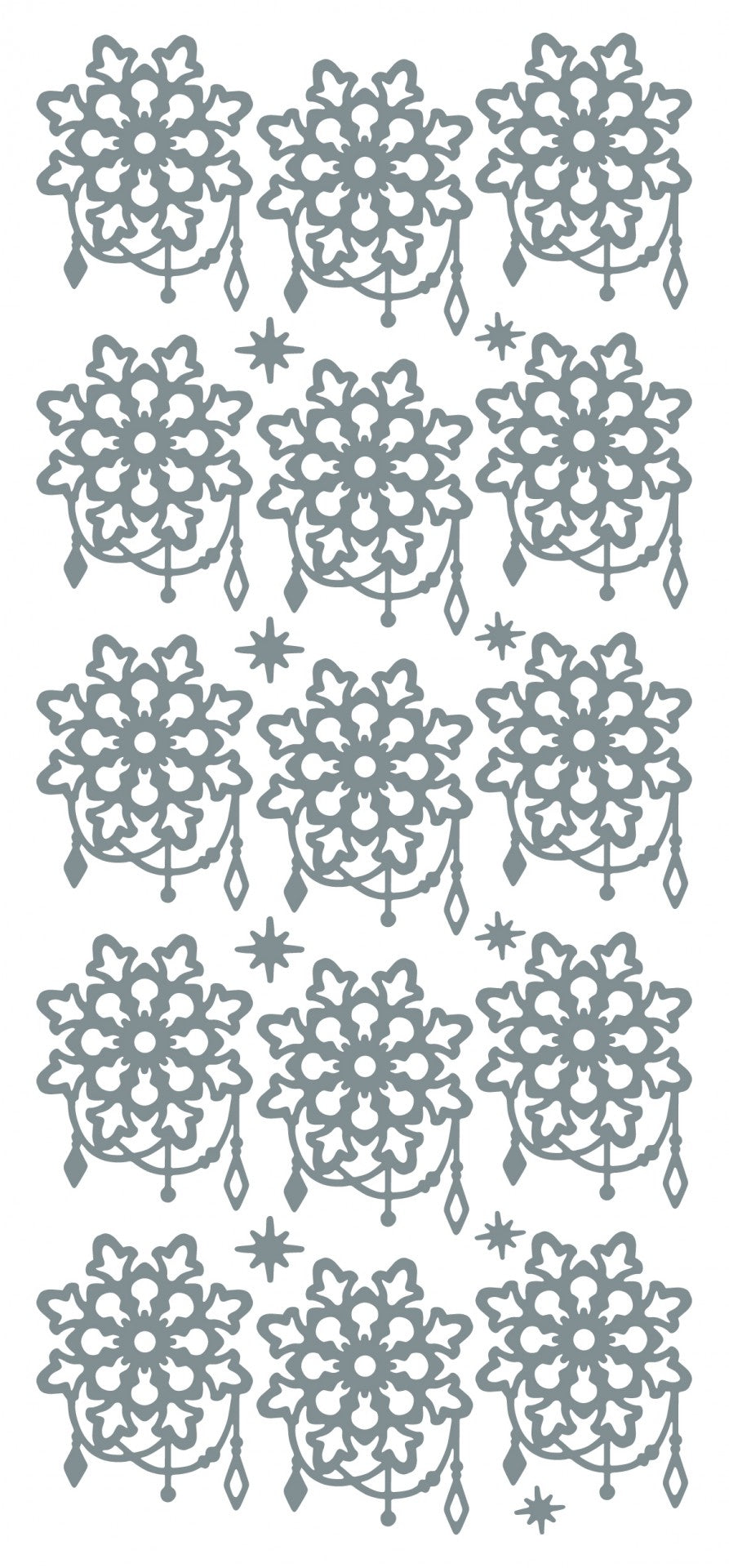Zen Snowflakes Outline Sticker  4395