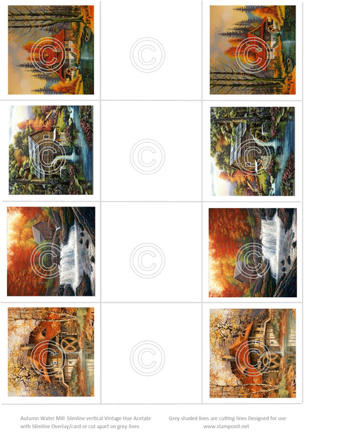 Autumn Water Mills Slimline Vintage Hue Acetate