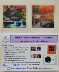 GlitterFilm and Vintage Hue 4 Card Kit Autumn 4