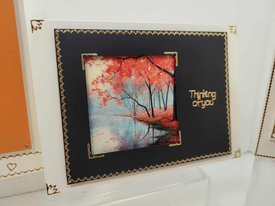 GlitterFilm and Vintage Hue 4 Card Kit Autumn 4