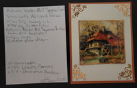 Autumn Water Mill Squares Vintage Hue Acetate