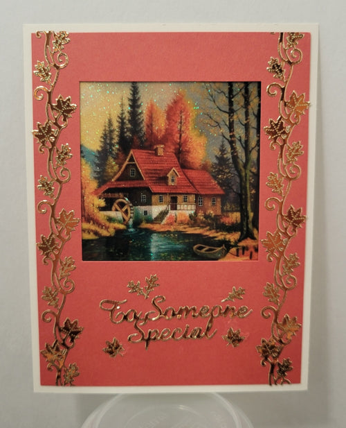 3D Leaf Border Outline Sticker 2730