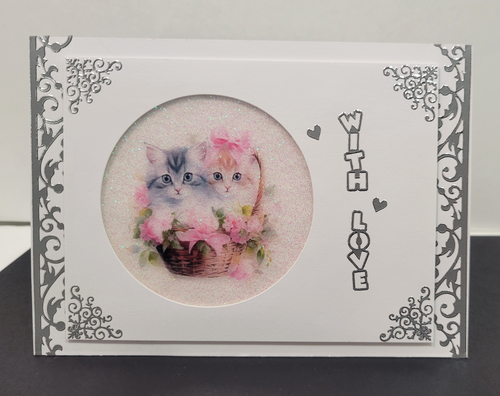 Thank You & With Love Vertical Outline Sticker  DD2313