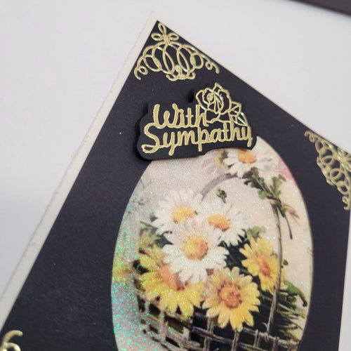 With Sympathy Rose Outline Sticker DD2771