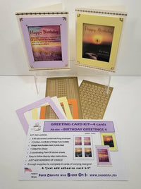 GlitterFilm and Vintage Hue 4 Card Kit Birthday Greetings 4