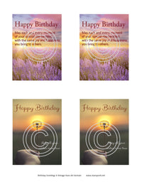 GlitterFilm and Vintage Hue 4 Card Kit Birthday Greetings 4