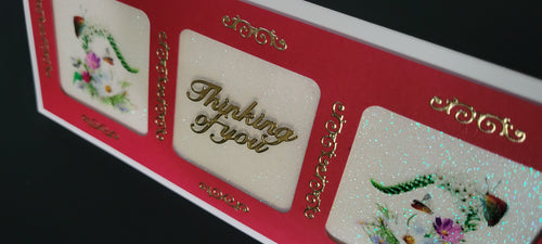 Butterflies Flower 2 Slimline Vintage Hue Art Acetate