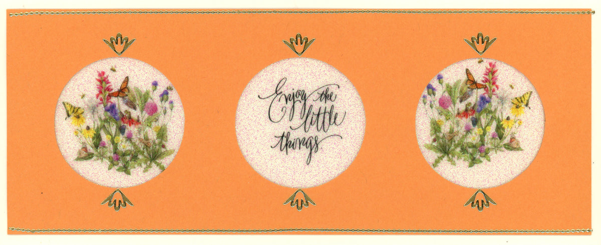 GlitterFilm & Vintage Hues 12 Slimline Card Kit Butterflies Flower Squares 2 Positive Thoughts