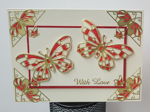 Butterfly Corners Outline Sticker 1.478