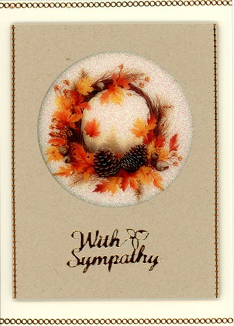 GlitterFilm and Vintage Hue 4 Card Kit Autumn Leaves Rounds