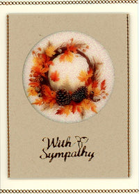 GlitterFilm and Vintage Hue 4 Card Kit Autumn Leaves Rounds