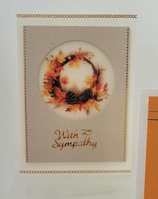 GlitterFilm and Vintage Hue 4 Card Kit Autumn Leaves Rounds