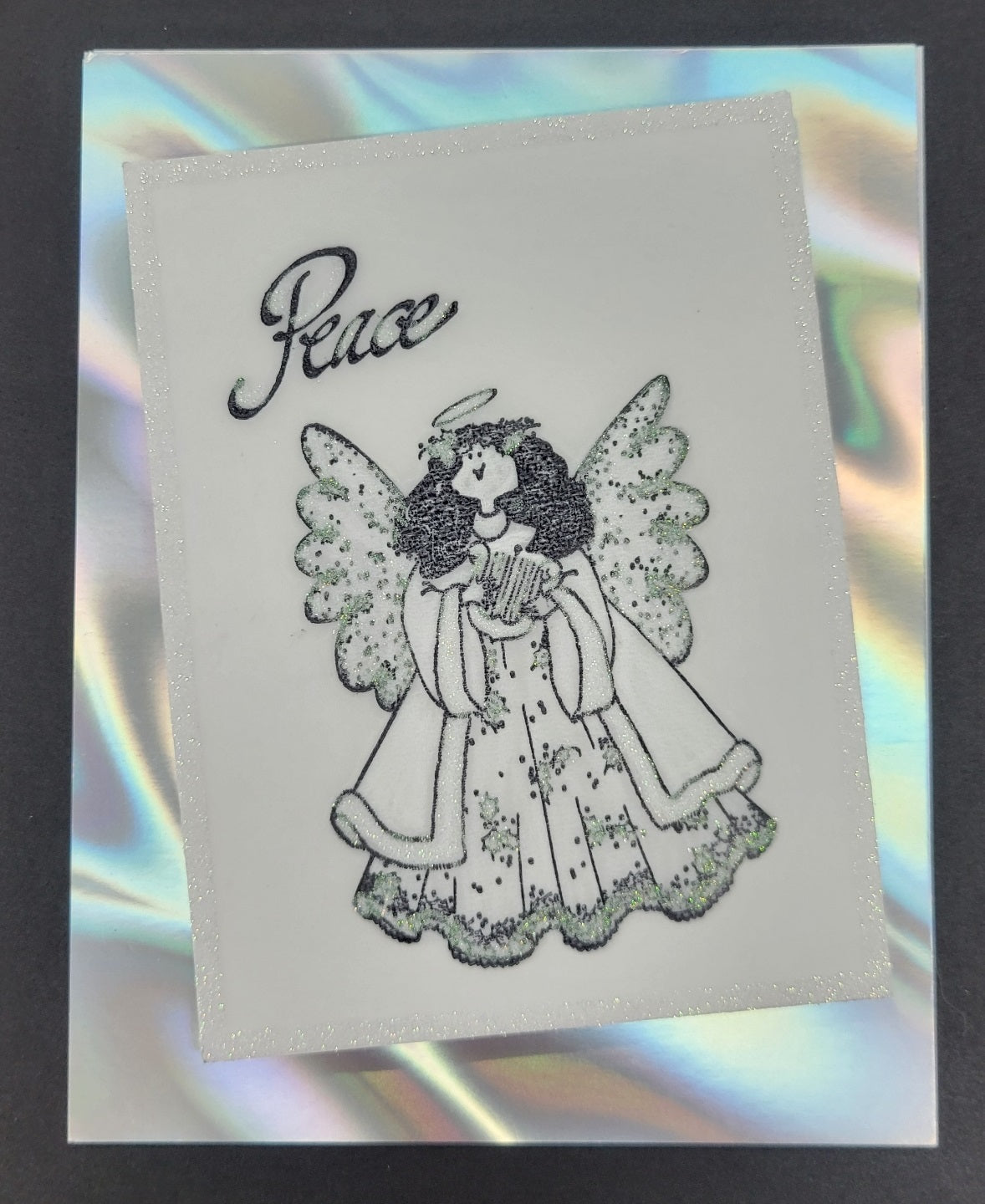 Christmas Angel Art Rubber Stamp   ES 7707N