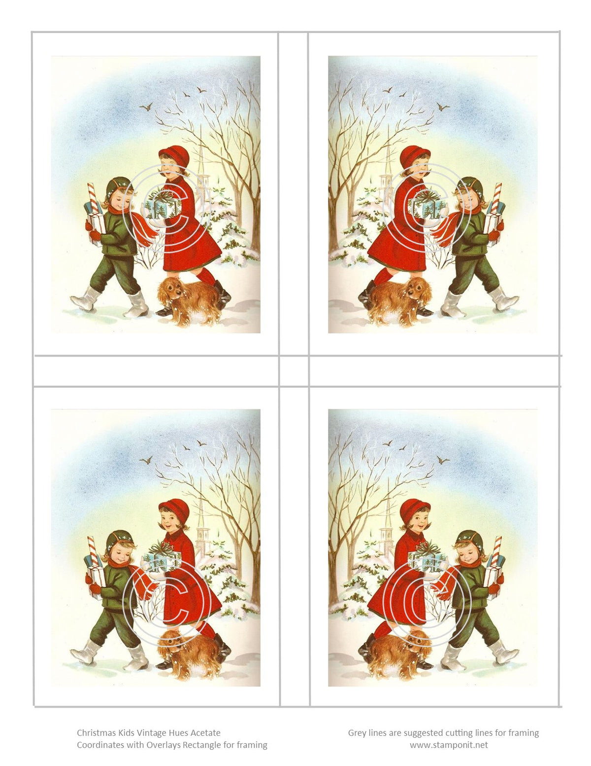 Christmas Kids, Vintage Hue Acetate