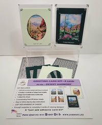 GlitterFilm and Vintage Hue 4 Card Kit Desert Harmony