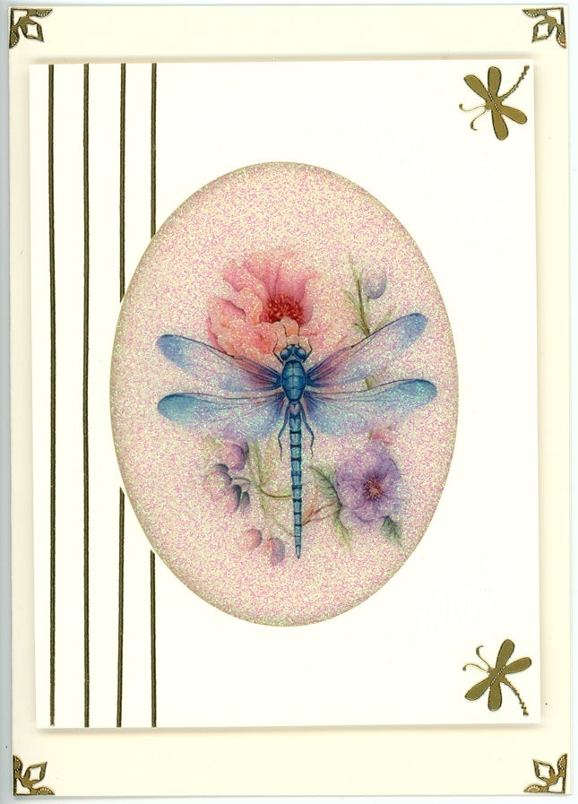 GlitterFilm and Vintage Hue 4 Card Kit Dragonfly Beauty