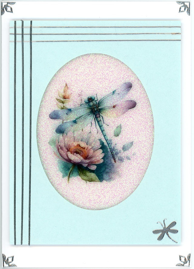 GlitterFilm and Vintage Hue 4 Card Kit Dragonfly Beauty
