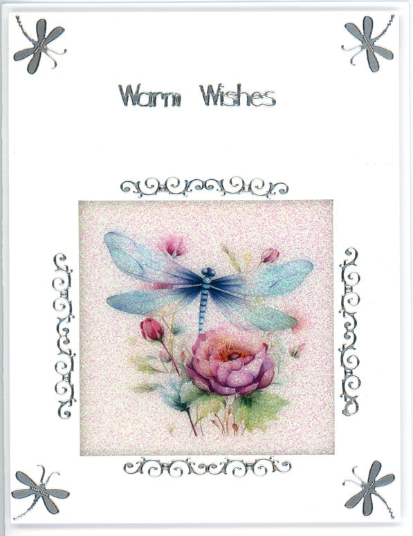 GlitterFilm and Vintage Hue 12 Card Kit Dragonfly Beauty Squares