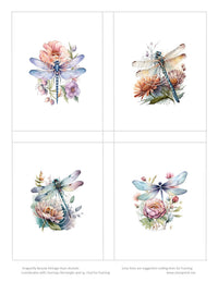 GlitterFilm and Vintage Hue 4 Card Kit Dragonfly Beauty