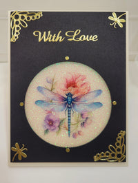 GlitterFilm and Vintage Hue 12 Card Kit Dragonfly Beauty Squares