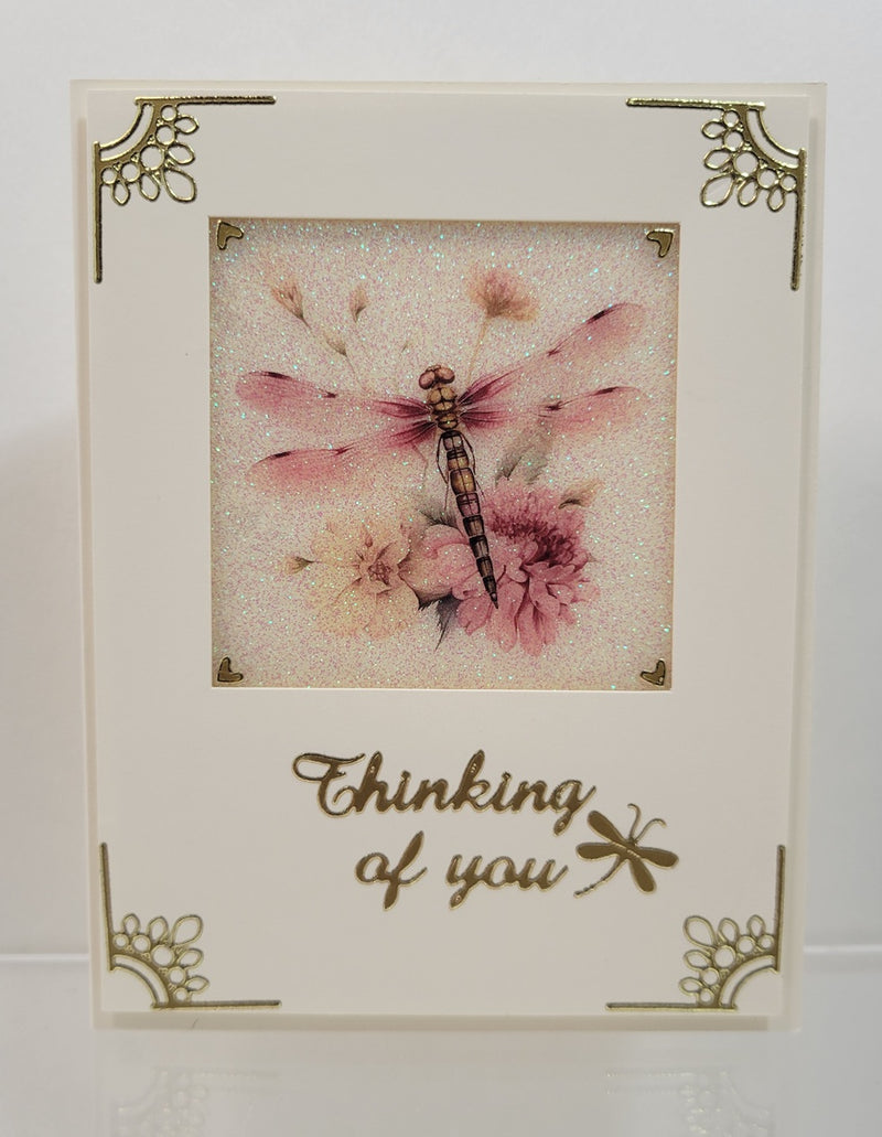 GlitterFilm and Vintage Hue 12 Card Kit Dragonfly Beauty Squares