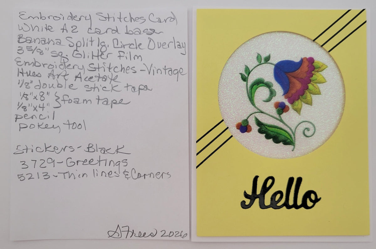 Embroidery Stiches Vintage Hue Acetate