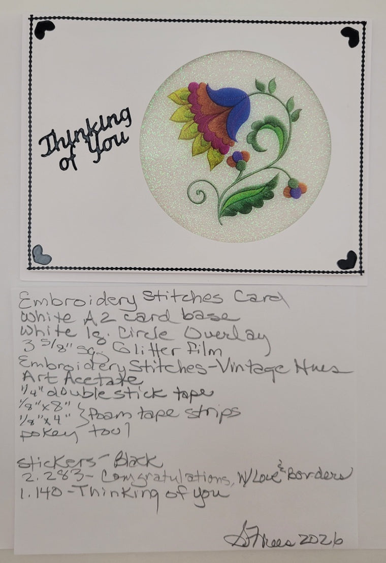 Embroidery Stiches Vintage Hue Acetate