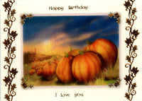 GlitterFilm and Vintage Hue 4 Card Kit, Fall Pumpkin Scene