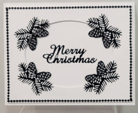 Fir Tree Pine Cones Outline Sticker  4393