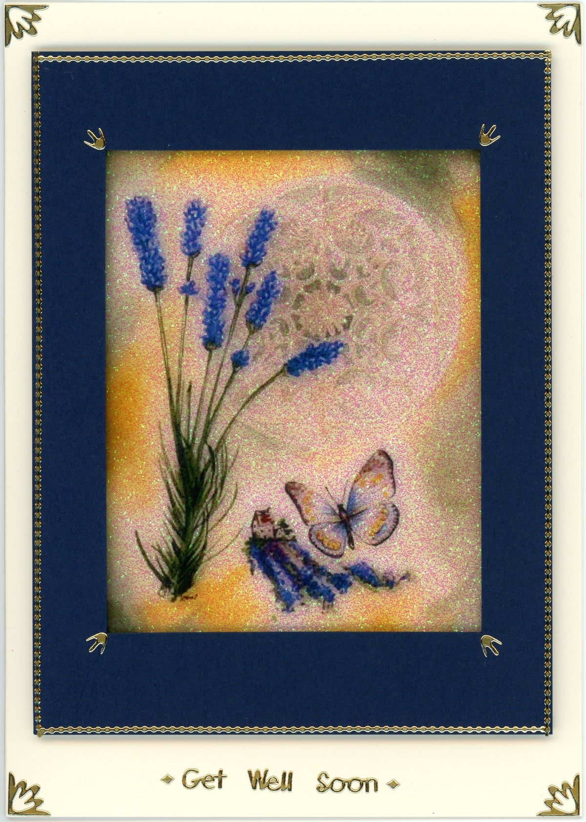 GlitterFilm and Vintage Hue 4 Card Kit Floral 13