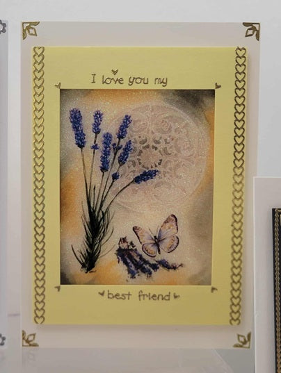 GlitterFilm and Vintage Hue 4 Card Kit Floral 13