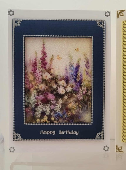 GlitterFilm and Vintage Hue 4 Card Kit Floral 13