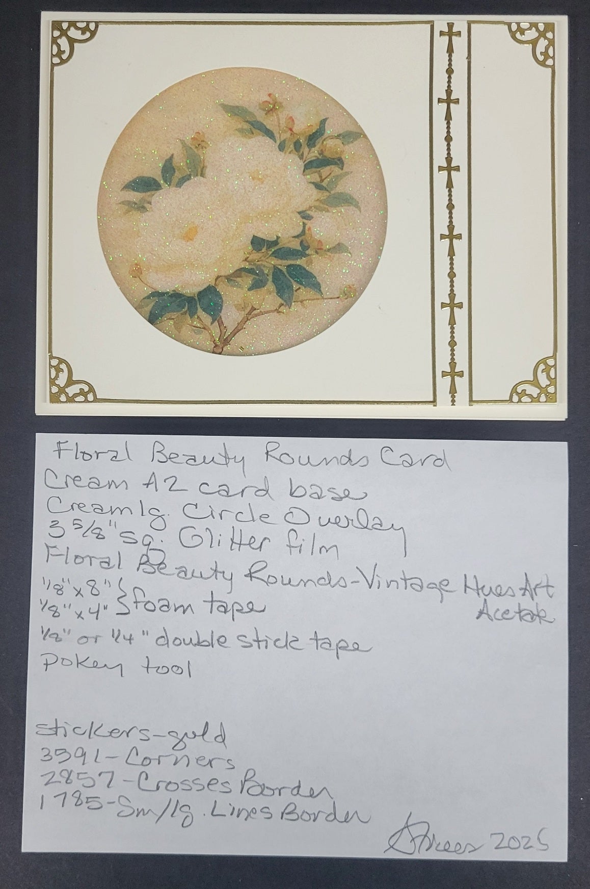 Floral Beauty Rounds, Vintage Hue Acetate