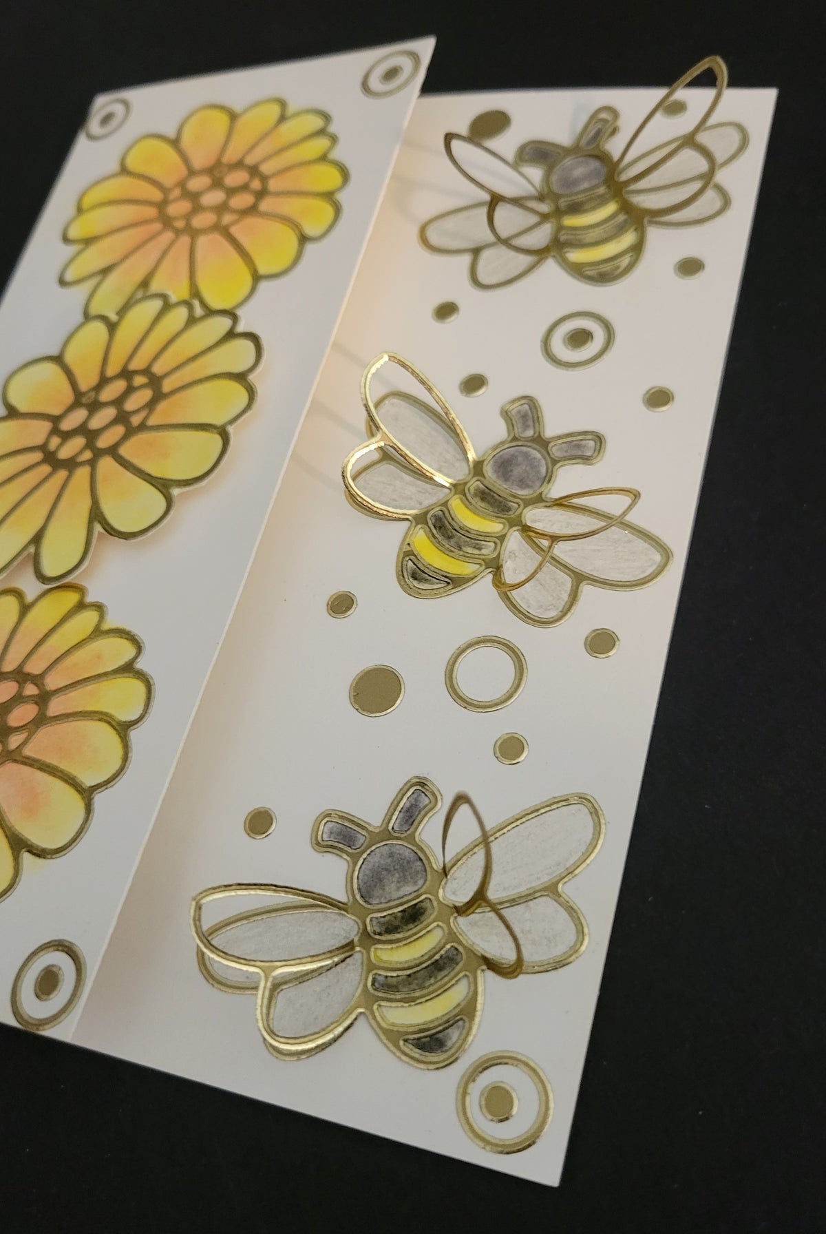 Flowers and Bees Outline Sticker 1.413